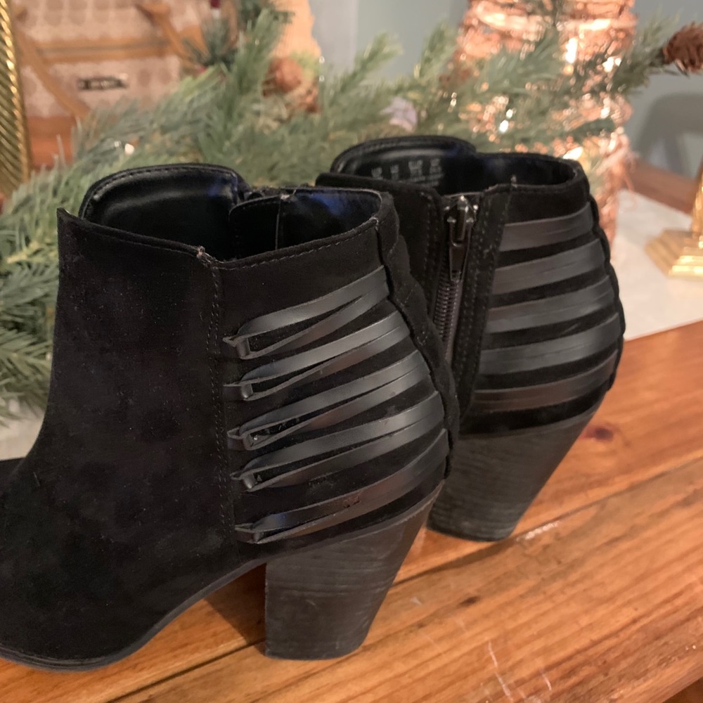 Black suede booties ankle boots